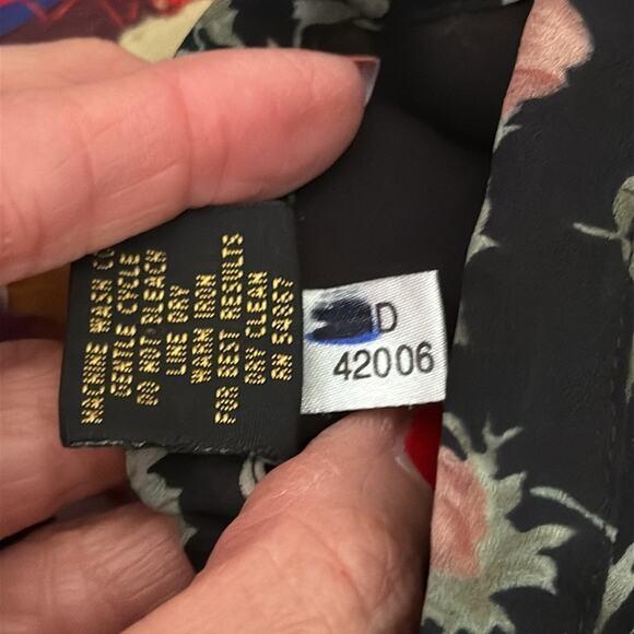 Mid Y2K Express Black Floral Side Zip Mini Skirt - Picture 5 of 5